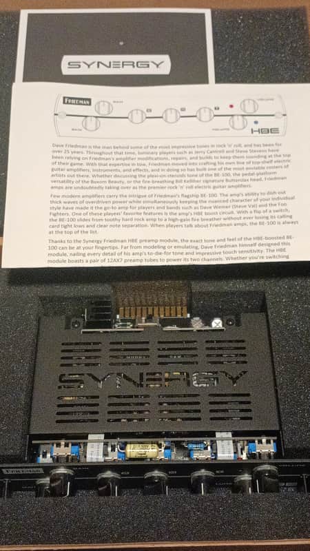 Synergy Friedman HBE Module 2-Channel All-Tube Preamp 2017 - Present - Black image 1