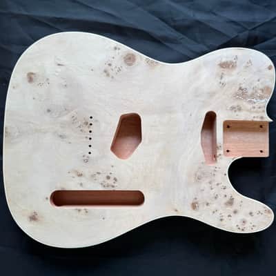 BMC Guitar Body Tele® Telecaster® Unfinished Spalted Top With Binding Standard Route  [T100] image 1