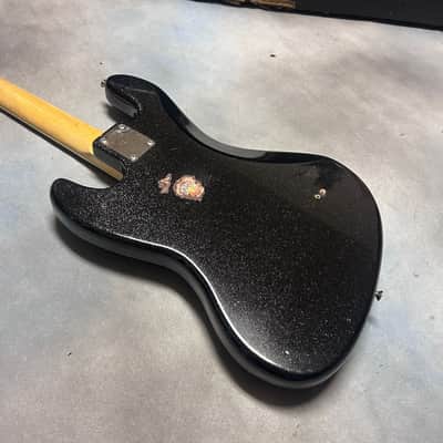 1966 Fender Jazz Bass Black Sparkle w/Matching Headstock w/OHSC image 7