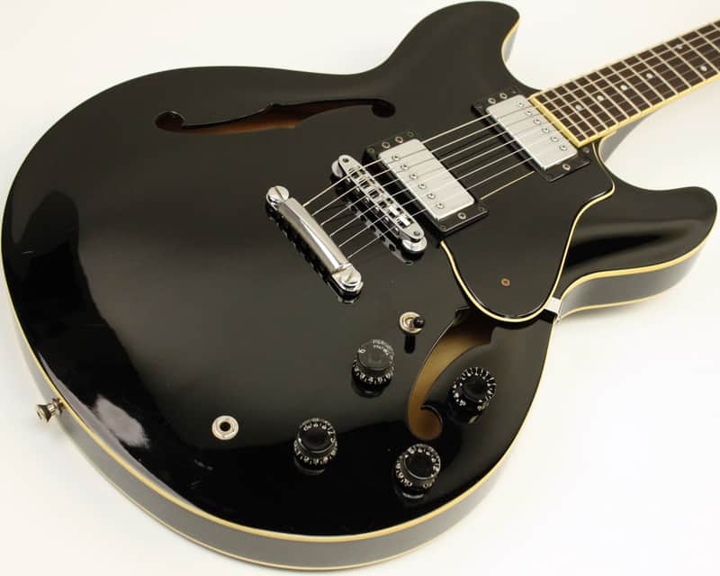 1988 Yamaha SA-1100 Semi-Hollowbody Electric Guitar w/OHSC, Black