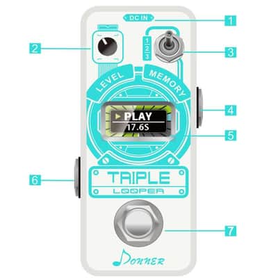 Triple LOOPER Guitar Pedal Loop Station - Last Generation by Donner image 3