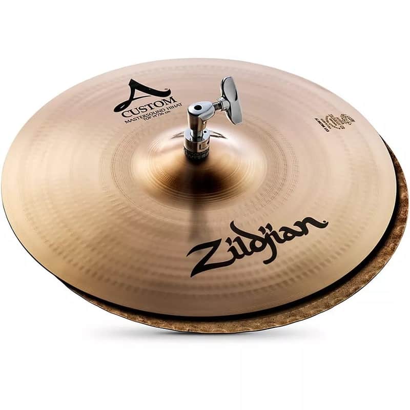 Zildjian 14" A Custom Mastersound Hi-Hat Cymbals (Pair) - NEW image 1