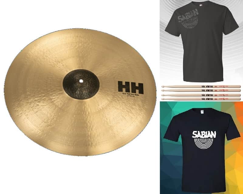 Sabian HH 21” Raw Bell Dry Ride Cymbal +Shirt/2x Sticks | Bundle & Save | Made in Canada | Authorized Dealer image 1