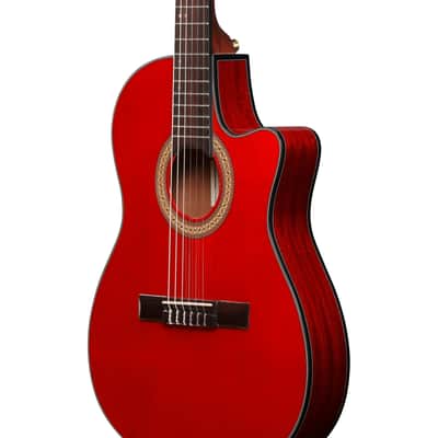 Ibanez GA35TCE GA Classical Acoustic Electric Guitar - Sapphire Red High Gloss image 5