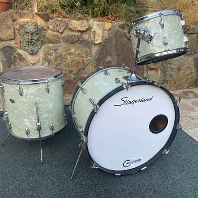 Vintage Slingerland 3pc 70's Drum Set kit 24x14,13x9,16x16 image 2