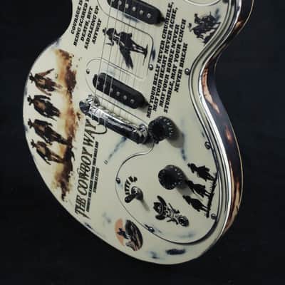 Custom Painted and Upgraded Epiphone Les Paul SL - Aged and Worn With Graphics image 4