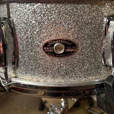 Slingerland Hollywood Ace 14"x5" Snare Drum, 1970, Silver Sparkle image 2