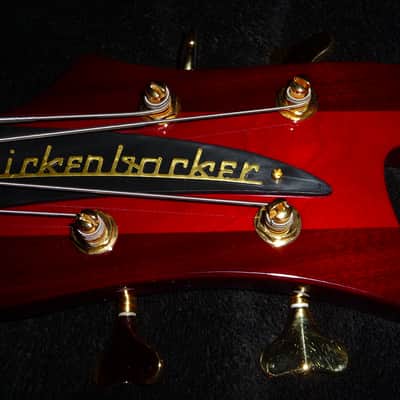 Rickenbacker 4004 CII Cheyenne 2008 Translucent Red Flamed Maple/Walnut with Bubinga Fretboard image 4