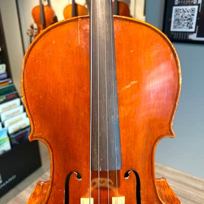Golden Bamboo Chinese Imported 1/2 Cello Solid Wood Quinn Violin 2000 - Oil Varnish image 5