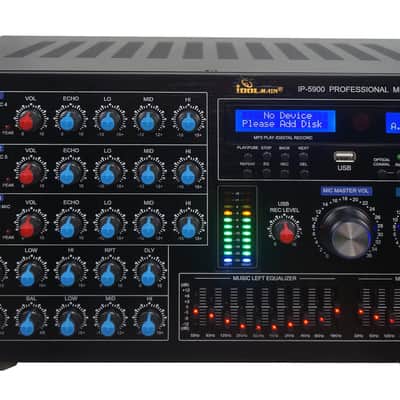 IDOLmain IP-5900 Professional 6000W Karaoke Mixing Amplifier/w Echo & Delay Control, Optical/HDMI image 1