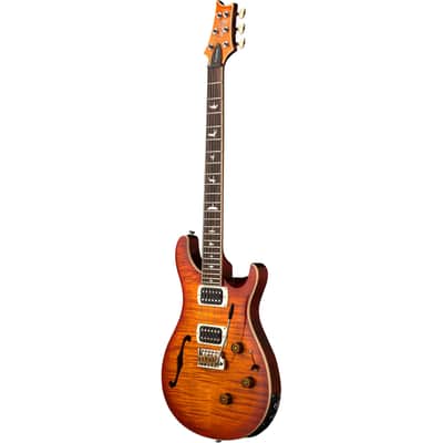 PRS SE Custom 24 Semi-Hollow Piezo Electric Guitar - Vintage Sunburst image 4