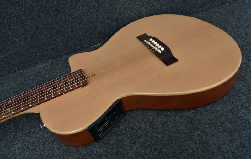 New Johnson JG-50-NA Solid Chambered Body Thin Line Acoustic-Electric Cutaway image 1