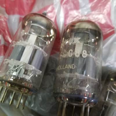 Amperex ONE (1) 6DJ8 AT1000 Weak Vacuum Tube Heerlen Small Halo Getter GA7 GAA GAC T4 ECC88 dual triode 1962-1968 image 1