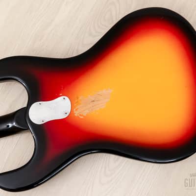 2000s Mosrite USA Mark I 1964 Custom Ventures Model Bass Sunburst w/ Vintage Case, Fillmore Japan image 16