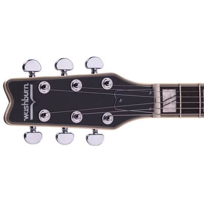 Washburn SH35TB Wing Series Semi Hollow Electric Guitar w/Gigbag, Trans Black image 20