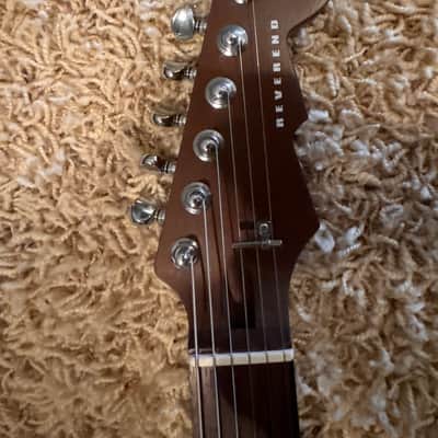 Reverend Kingbolt RA FM with Roasted Maple Neck 2010s - Blue Flame Maple image 4