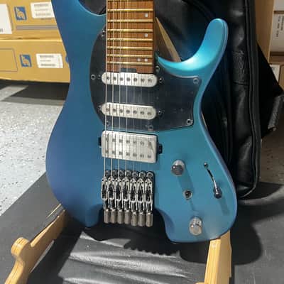 Ibanez Q547 7-string Electric Guitar - Blue Chameleon Metallic Matte image 3
