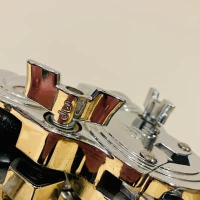 DW DWCP9900 9000 Series Heavy Duty Double-Braced Dual Tom Stands 2000s - Chrome (PAIR) image 4