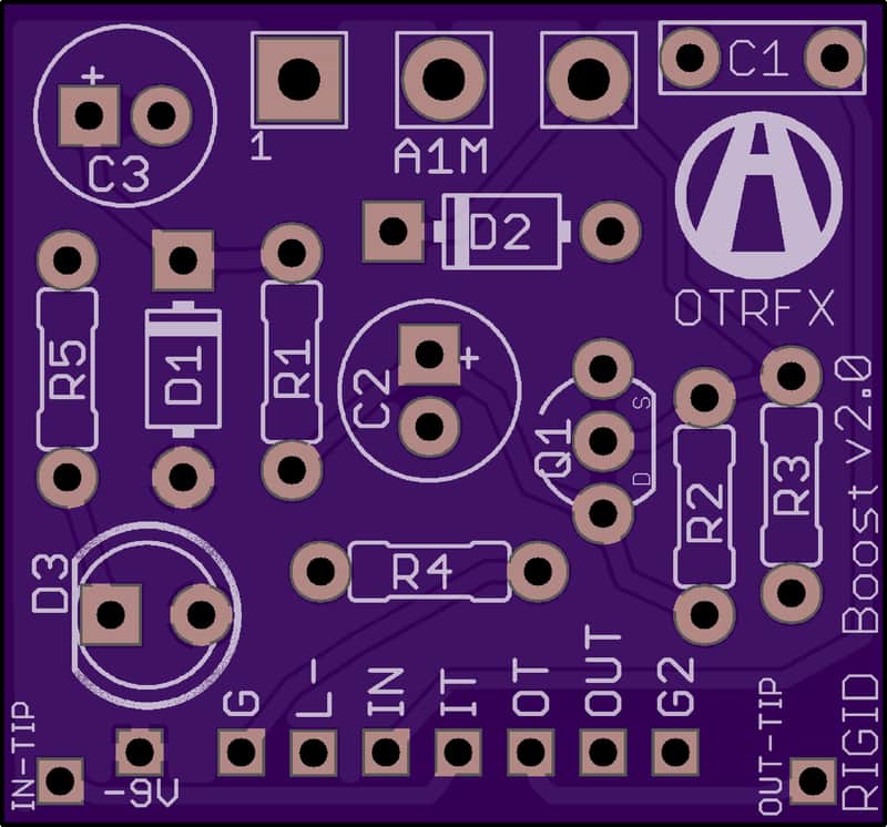 Immagine RigidBoost PCB - Build your own NO-CRACKLE SHO Boost Pedal! - 1