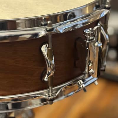 **Rare** Pearl Sensitone 15x5 African Mahogany Baritone Snare - Natural Mahogany Satin image 4