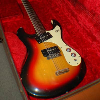 Video Demo 1966 Mosrite Mark XII 12 String Sunburst Pro Setup Original Hard Shell Case image 13