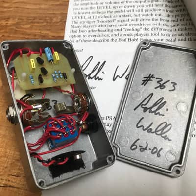 RGW Electronics Bad Bob Rare Original Robbie Wallace Hand Wired Booster Pedal Now Made By Analogman image 2