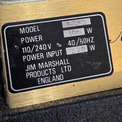 Marshall JCM800 Lead Series Model 2203 100-Watt Master Volume Head 1987 image 8