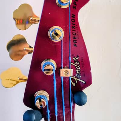 1982 Fender Precision Special Bass with Rosewood Fretboard - Candy Apple Red image 14