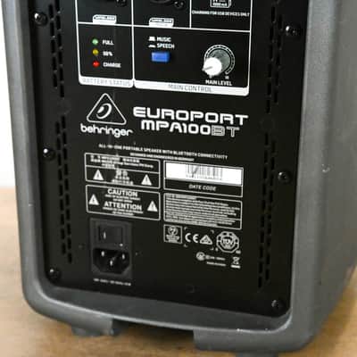 Behringer MPA100BT All-in-One 100W Active Portable PA Speaker CG0095K image 6