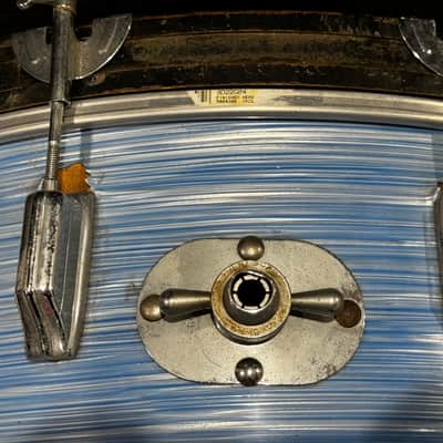 Rogers Blue Ripple 13/16/22 Early 60s Drum Set image 3