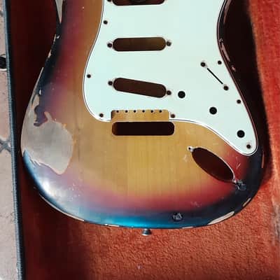 Fender Stratocaster Body 1962-1963 - Pre CBS sunburst Lightweight Alder Body image 9