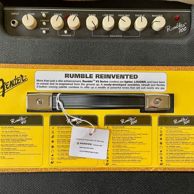 Fender Rumble 100 V3 100-Watt 1x12 Bass Combo 2015 - Present - Black image 2