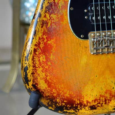 American Fender Stratocaster Heavy Relic Nitro Sunburst HSS CS Texas Specials image 11