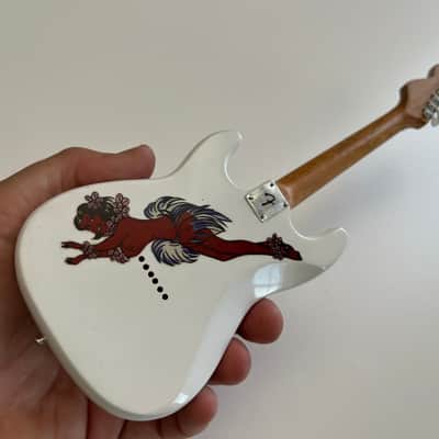 SRV CHARLEY Custom White Lipstick Special Stevie Ray Vaughn Mini Guitar Model image 6