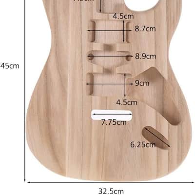 Guitar Body Candlenut Wood Electric Guitar Body Guitar Barrel Replacement Parts image 2