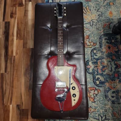1960 Supro Belmont Poppy Red w/ Case image 8