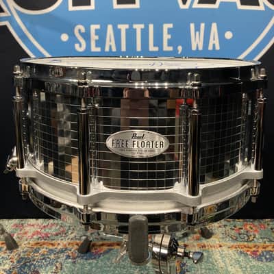 Eric Singer's KISS, David Frangioni Collection, Pearl 14x6.5" "Mirror Ball" Free Floater Snare Drum, Signed by all members of KISS! image 11
