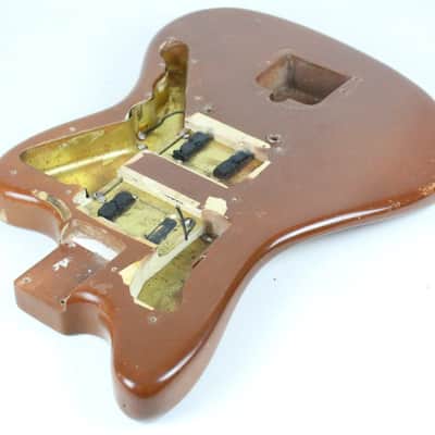 1963 Vintage Fender Jazzmaster BODY ~Lightweight 4.5lbs~ Killer RELIC Brown Refin USA 1960s Pre-CBS L-Series image 10