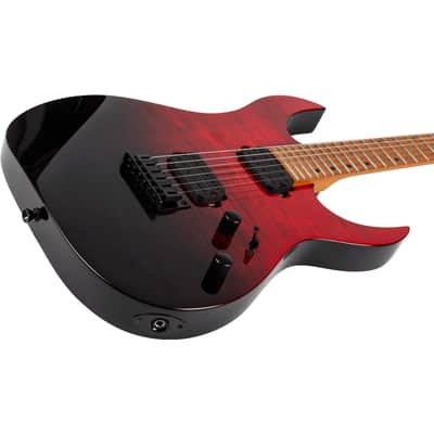 Spira S-450 TRD Double Cutaway Roasted Poplar Flamed Maple Top Canadian Roasted Maple Neck 6-String Electric Guitar image 6