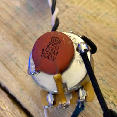 Fender Jazzmaster Wiring Harness 500K MOD NOS Sprague Ceramic Disc Caps Gavitt Cloth Wire image 4