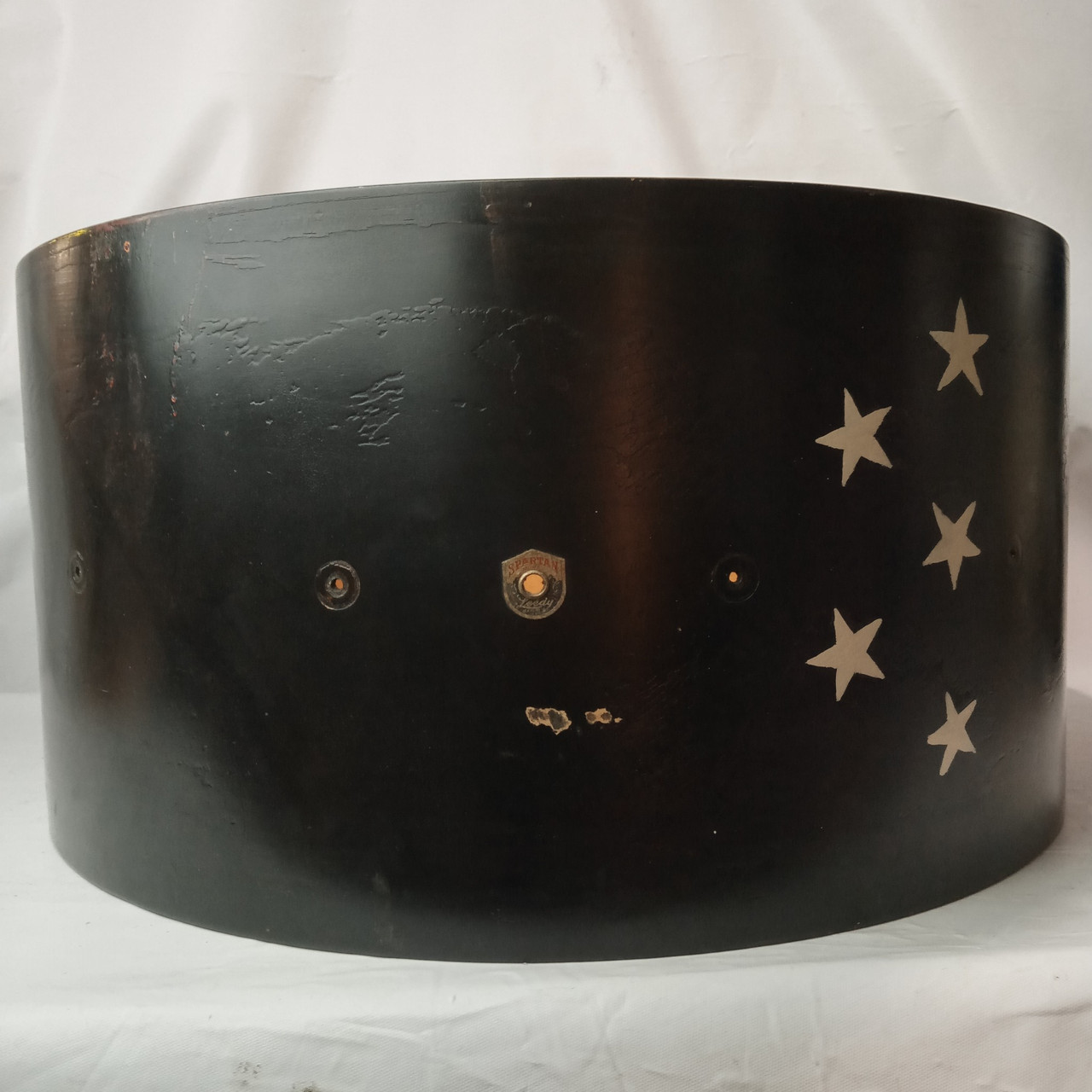 Leedy 14x28"Spartan Bass Drum Shell Vintage 30s Elkhart,IN 3Ply Maple Black Duco — main photograph