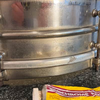1920s Ludwig 4"x15" "Nickel Over Brass" Tube Lug Snare Drum - Black Beauty Style 1920s image 7