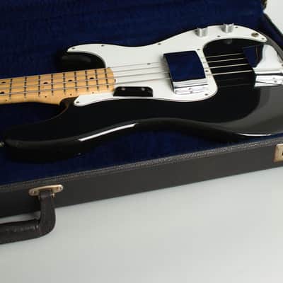 Fender  Precision Bass Solid Body Electric Bass Guitar (1975), ser. #647091, black tolex hard shell case. image 12