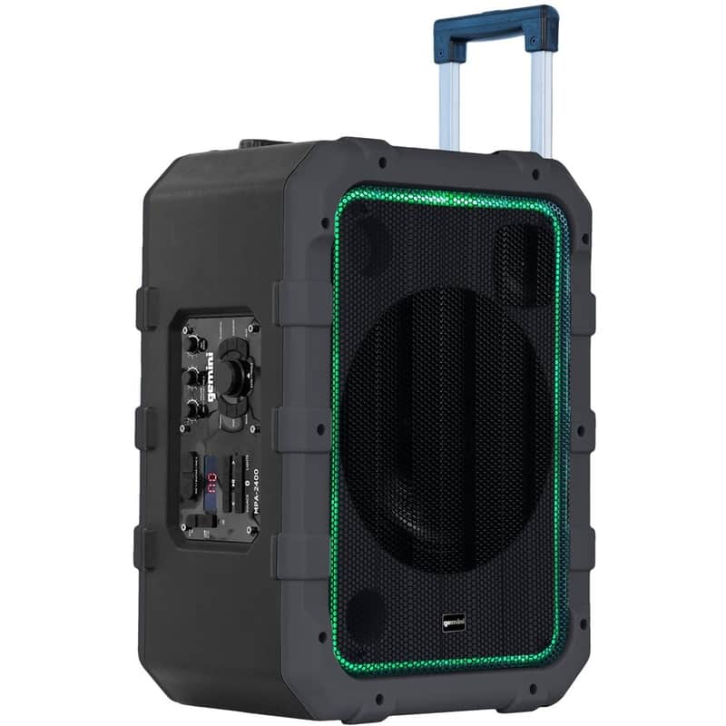 Gemini - MPA-2400 - Portable Rolling Powered Speaker w/ Bluetooth Remote Control image 1