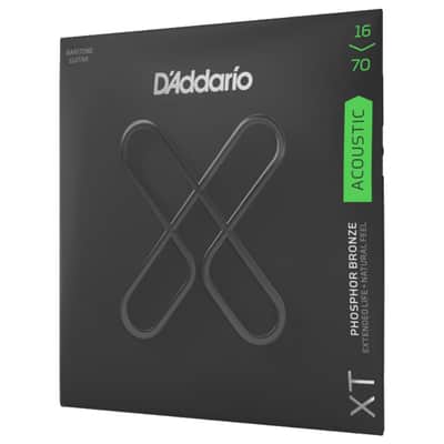 D'Addario XT Phosphor Bronze Coated Acoustic Guitar Strings - Medium Baritone - 16-70 image 1