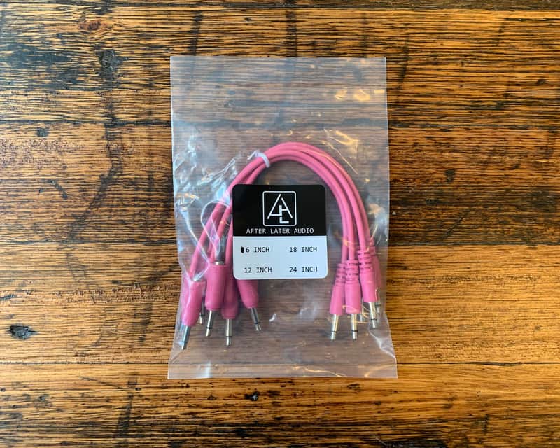 After Later Audio 15cm Single-end Stackable Patch Cable 5 Pack - Pink image 1