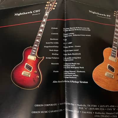 Gibson Jimi Hendrix Poster Catalog 1993 Flying V Explorer Firebird Melody Maker Nighthawk image 5