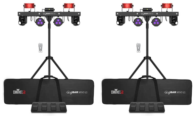 (2) Chauvet DJ GIGBAR MOVE ILS Moving Head/Derby/Wash/Laser/Strobe Light Kits image 1