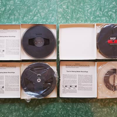 Maxell 12.5" Metal Reels, misc plastic reels for 1/4" tape Late 1970s - Metal, plastic image 12