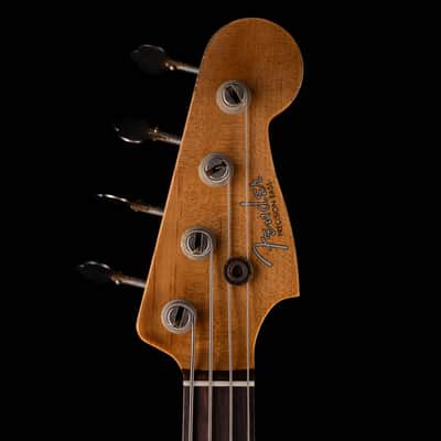 Pre-Owned 2024 Fender Custom Shop 1964 Precision Bass Relic Aged Vintage White With OHSC image 12